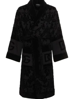 Accappatoio in cotone jacquard