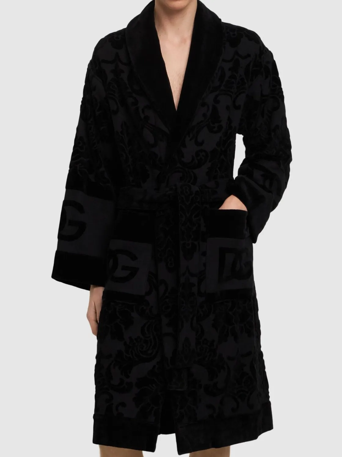 Accappatoio in cotone jacquard