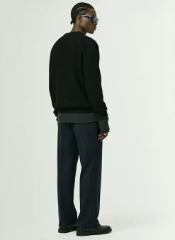 Alpaca blend knit crewneck sweater