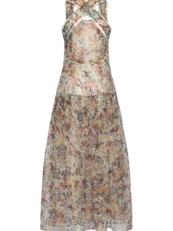 Amello silk long dress