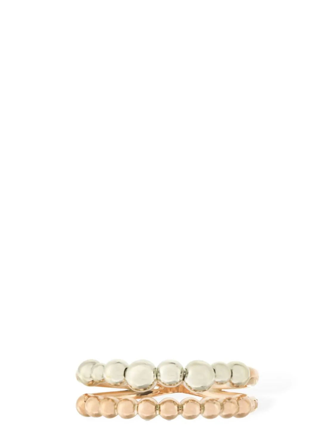 Anello Bollicine in argento e oro rosa 9kt