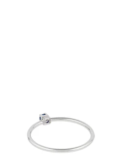 ANELLO IN ORO BIANCO 18KT CON ZAFFIRO