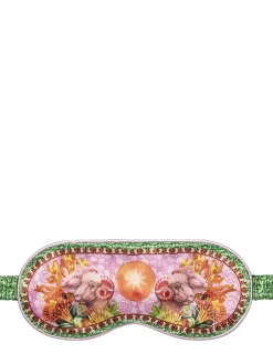 Aries printed silk sleep mask