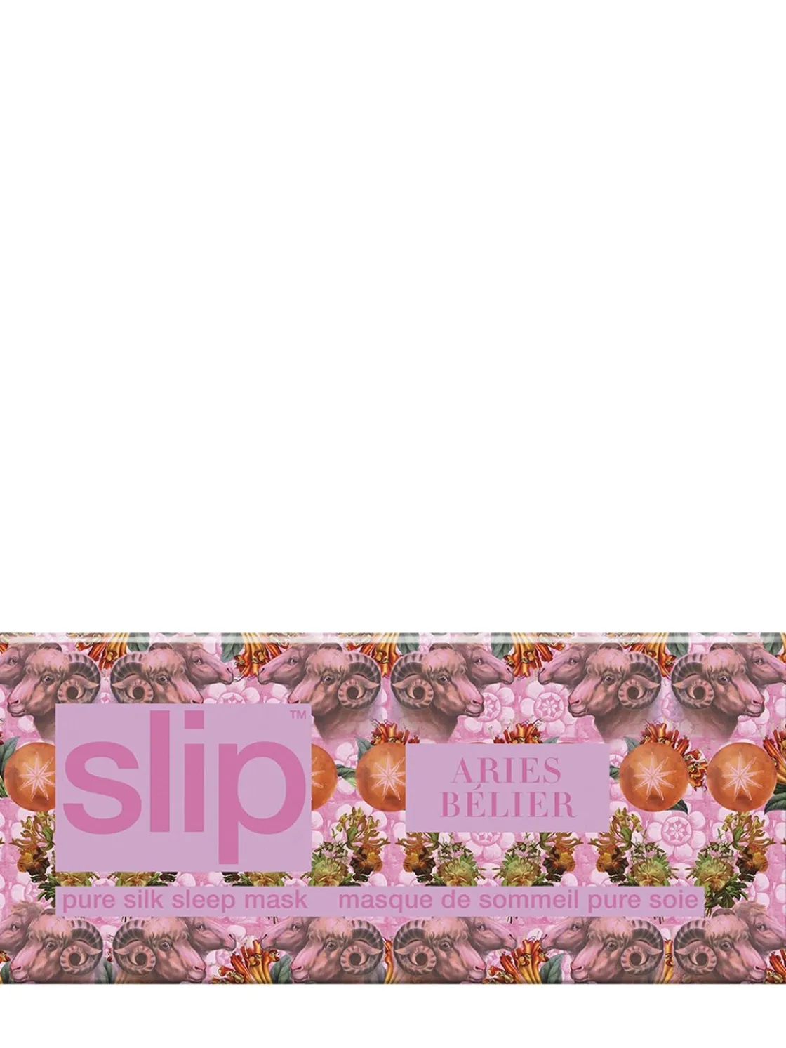 Aries printed silk sleep mask