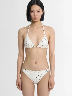 Astrida triangle polka dots bikini top
