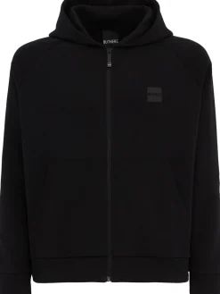 Aura cotton blend zip-up sweatshirt