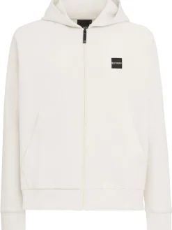 Aura cotton blend zip-up sweatshirt
