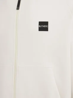 Aura cotton blend zip-up sweatshirt