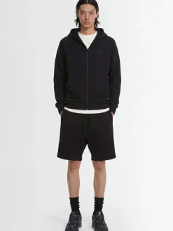Aura cotton blend zip-up sweatshirt