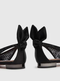 Ballerine Bow Tie in tulle con cristalli 10mm