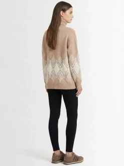 Betty jacquard half-zip sweater