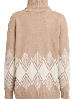 Betty jacquard half-zip sweater