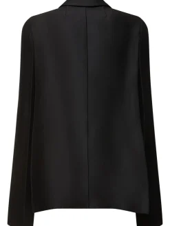 Blazer Crittan in faille di seta e lana