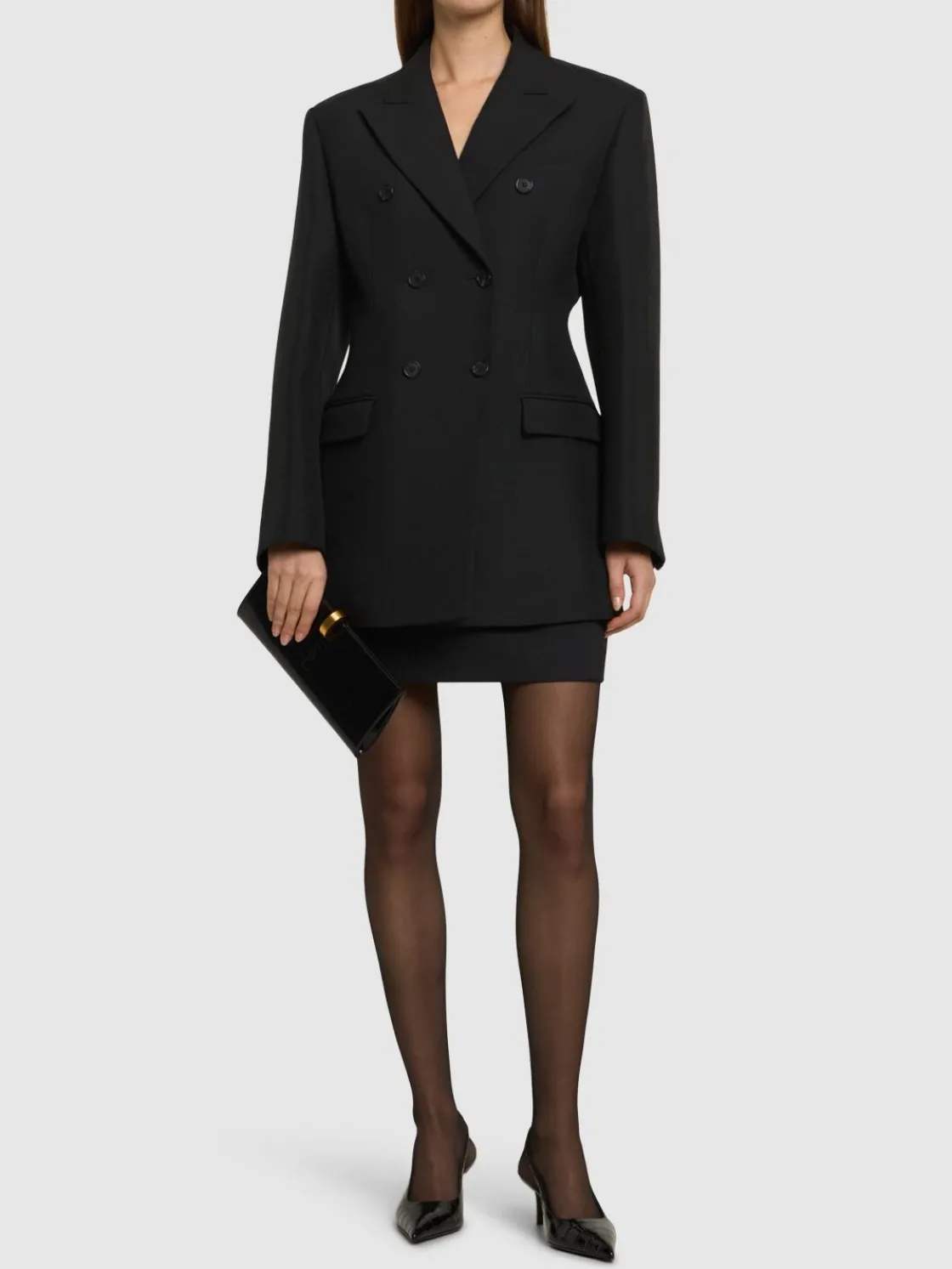 Blazer doppiopetto in gabardina
