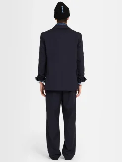 Blazer doppiopetto in twill di lana
