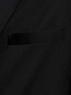 Blazer doppiopetto in twill di lana