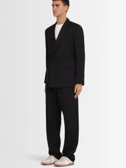 Blazer doppiopetto in twill di lana