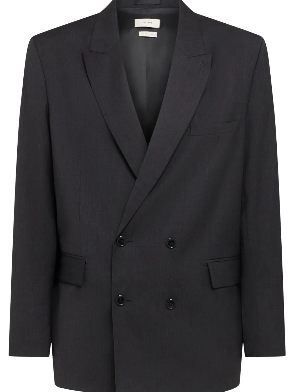 Blazer doppiopetto in twill di lana