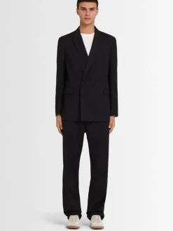 Blazer doppiopetto in twill di lana