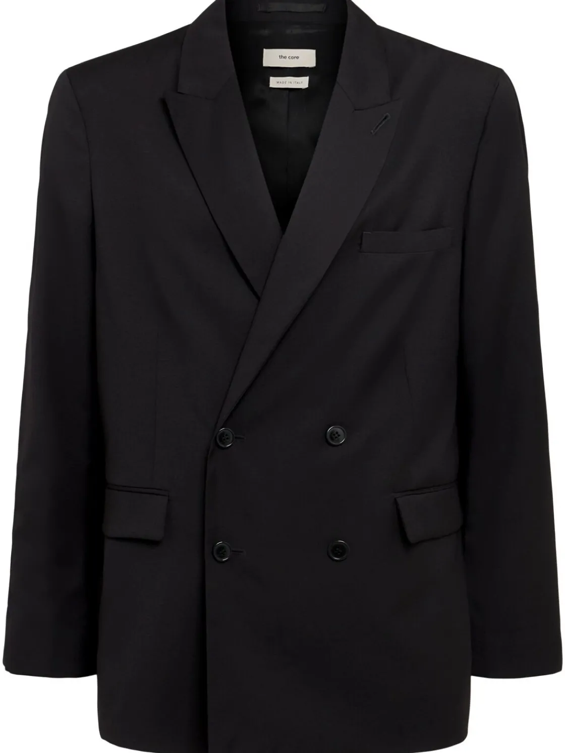 Blazer doppiopetto in twill di lana
