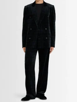 Blazer doppiopetto in velluto