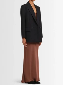 Blazer doppiopetto Nora in twill di lana