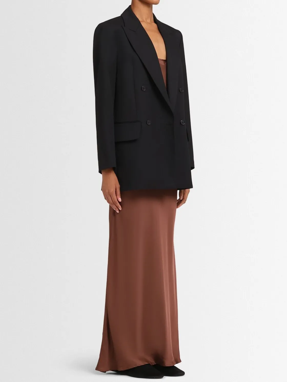 Blazer doppiopetto Nora in twill di lana