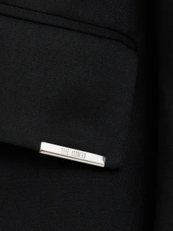 Blazer in gabardina di lana vergine