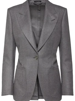Blazer monopetto in cashmere