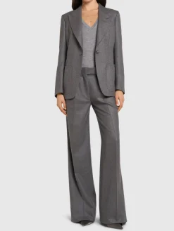 Blazer monopetto in cashmere