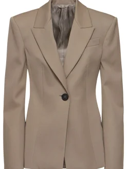 Blazer monopetto in gabardina