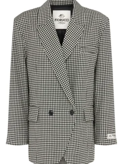 Blazer monopetto in misto lana