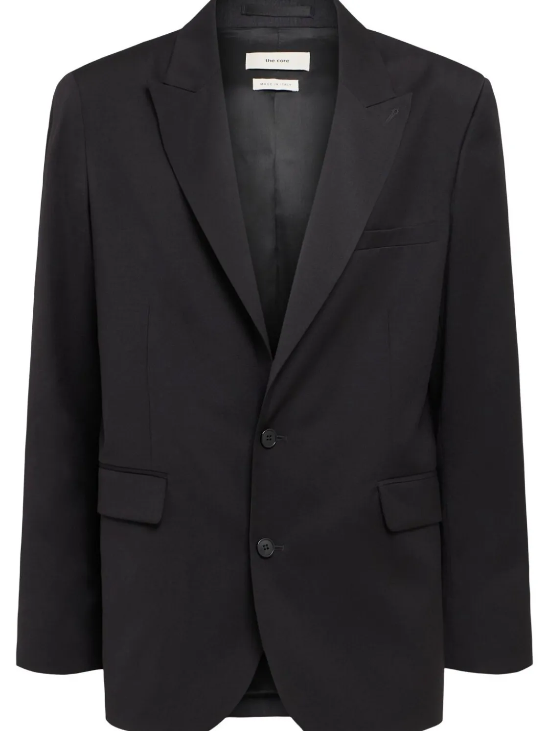 Blazer monopetto in twill di lana