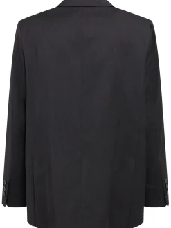 Blazer monopetto in twill di lana