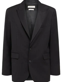 Blazer monopetto in twill di lana