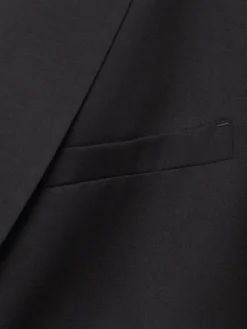Blazer monopetto in twill di lana