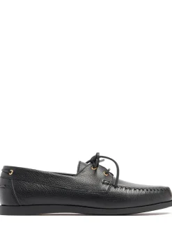 Boatman grained leather shoes