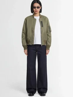 Bomber in nylon con zip