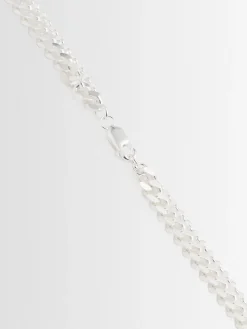 Boot double chain silver necklace