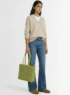 Borsa a cesta grande intrecciata