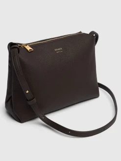 Borsa a tracolla media Lina in pelle martellata