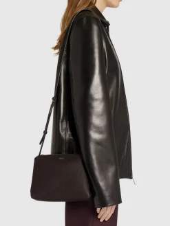 Borsa a tracolla media Lina in pelle martellata