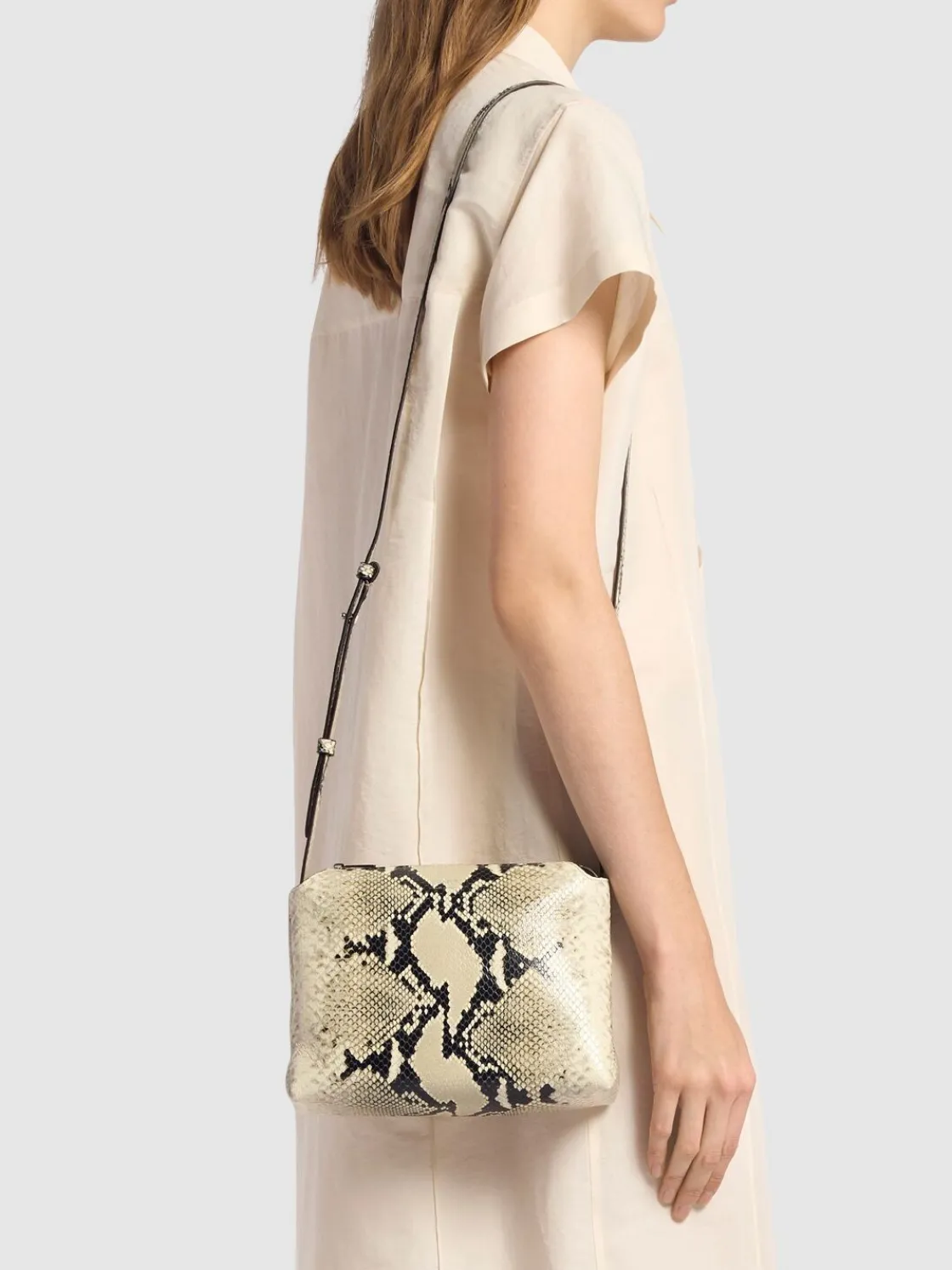 Borsa a tracolla Medium Lina in pelle goffrata