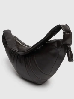Borsa grande Croissant in nappa