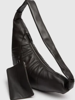 Borsa grande Croissant in nappa