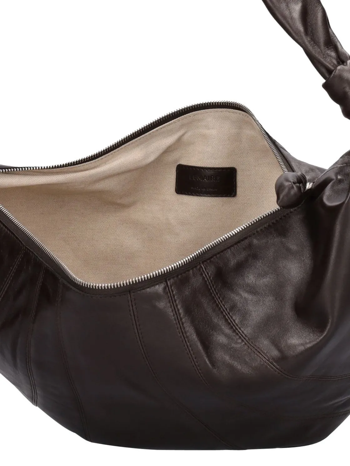 Borsa grande Croissant in pelle