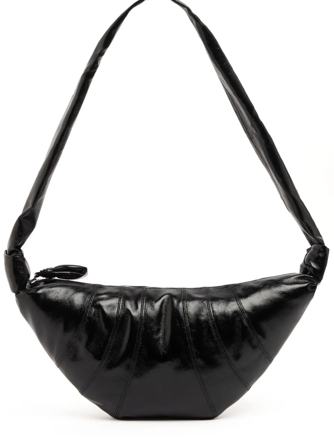 Borsa media Croissant in cotone spalmato