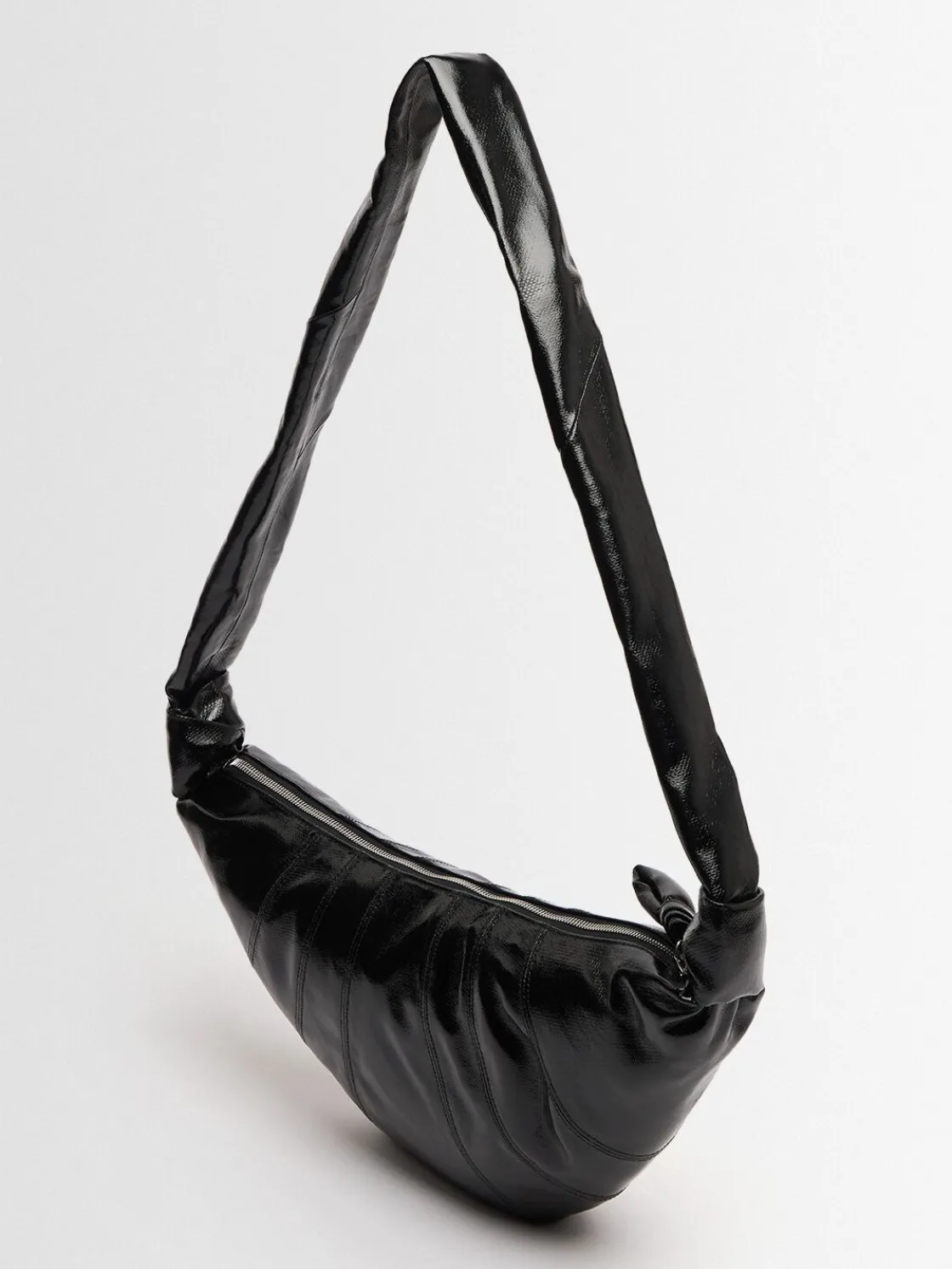 Borsa media Croissant in cotone spalmato