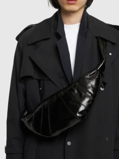 Borsa media Croissant in cotone spalmato