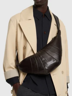 Borsa media Croissant in nappa